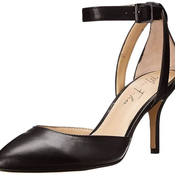 Marc Fisher Shoes - Marc Fisher | black matte leather strap ankle heels